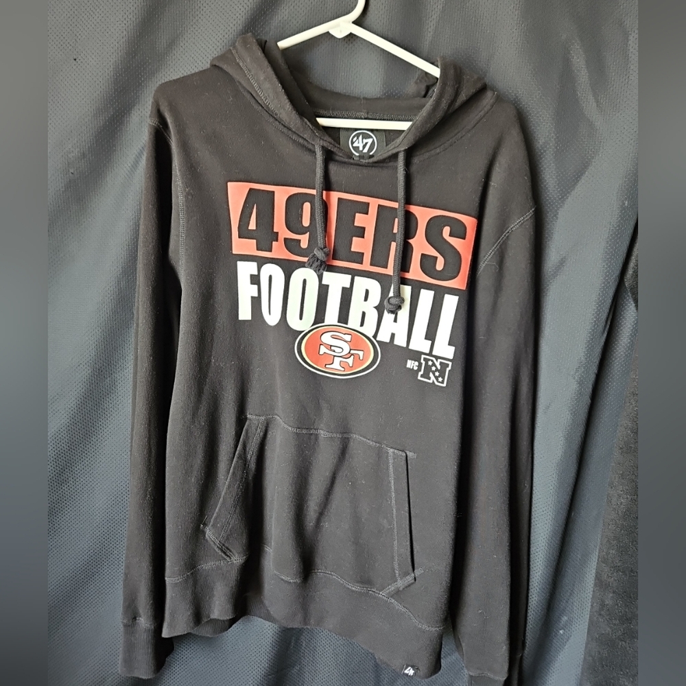 San Francisco‎ 49ers Sweatshirt Mens Large Black '47 Pull Over NFL Football
